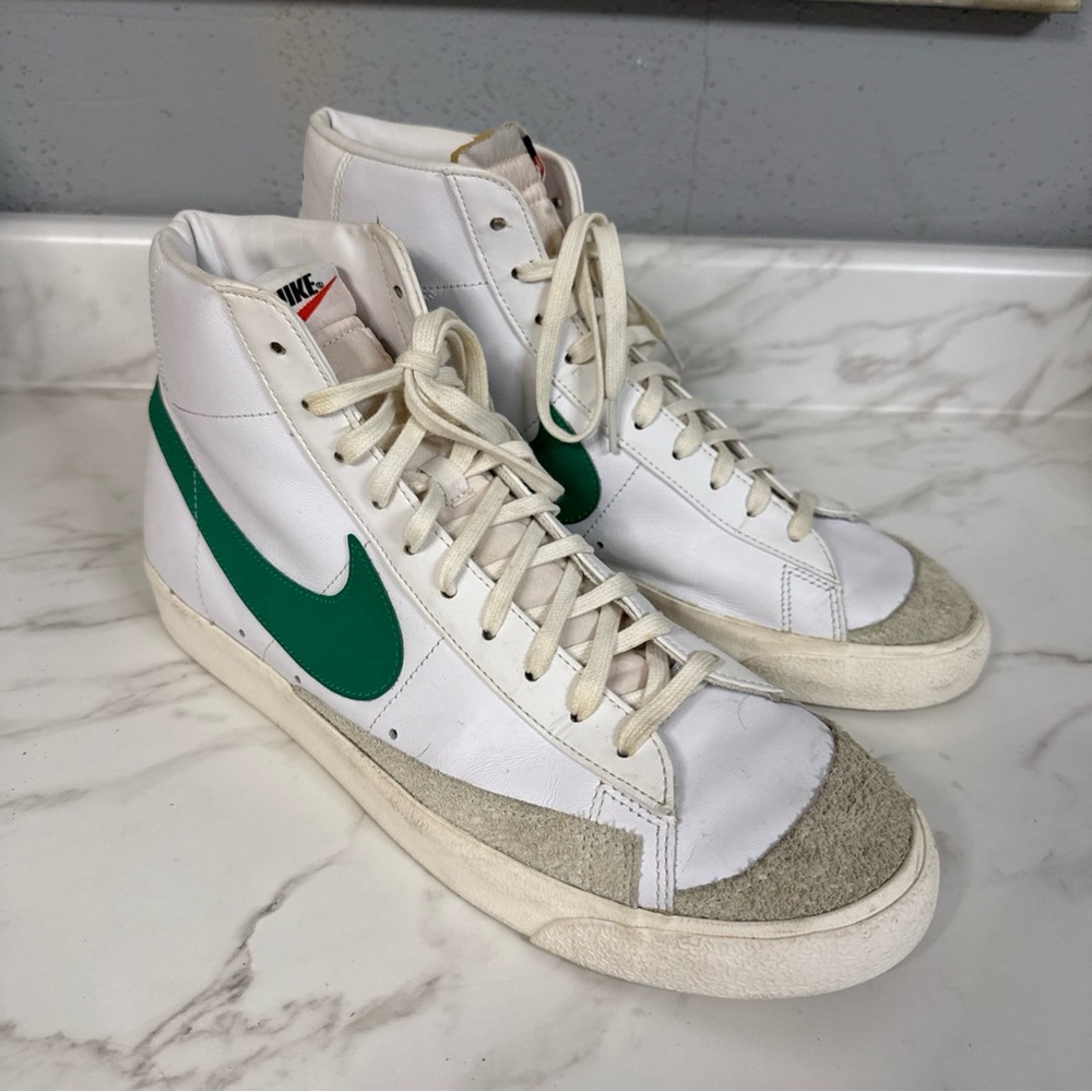 Nike Blazer Mid 77 Lucid Green White Sneakers Shoes Basketball Men 14 Preppy